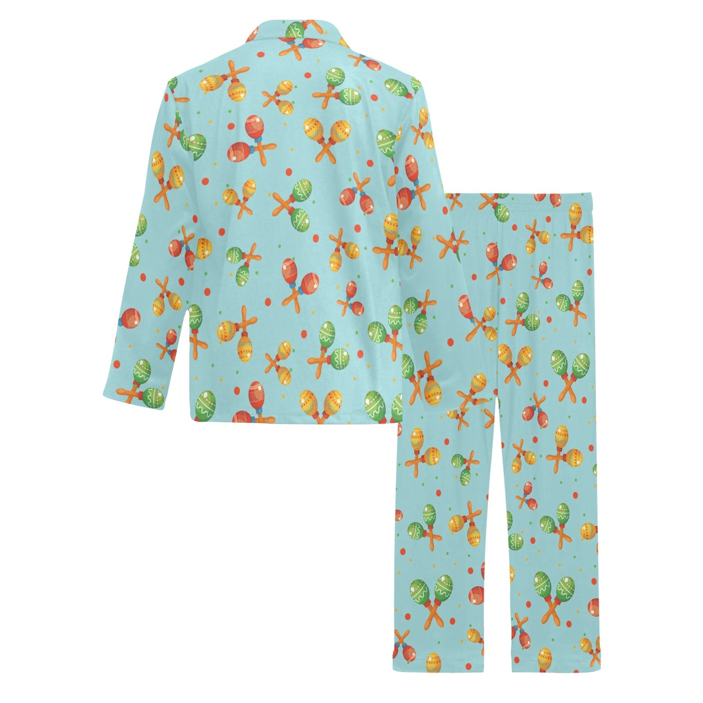 Maracas Print Design LKS402 Men's Long Pajama Set
