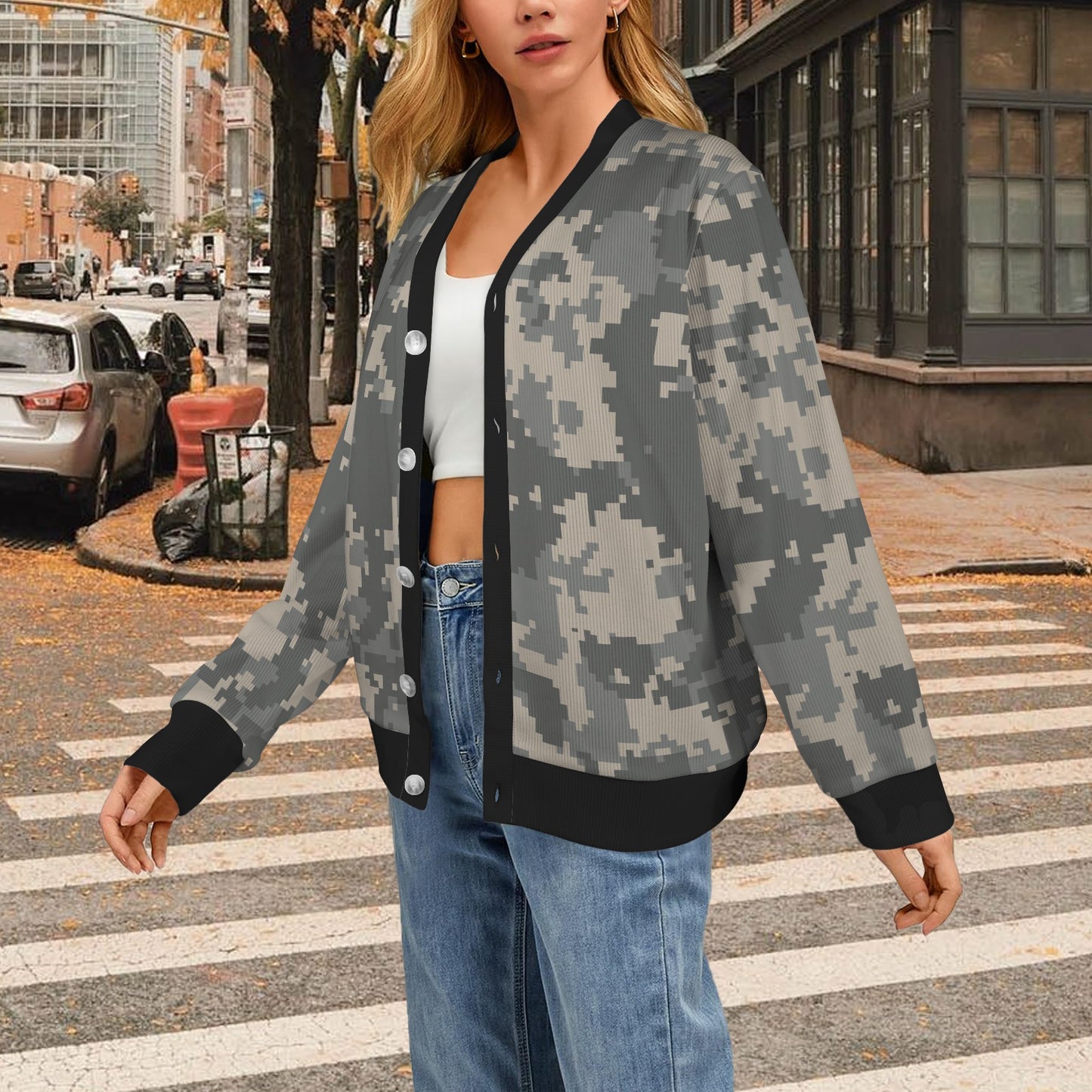 ACU Digital Camouflage Women's Cardigan