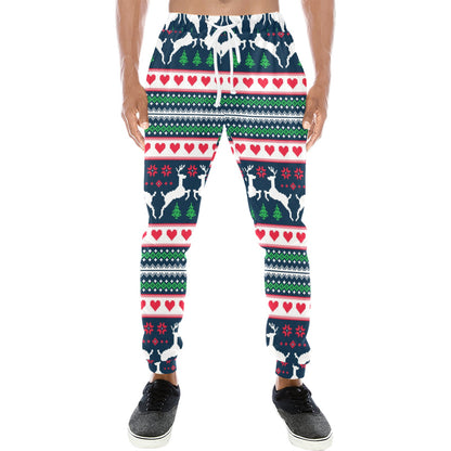Reindeer Pattern Print Design 03 Men's Sweatpants
