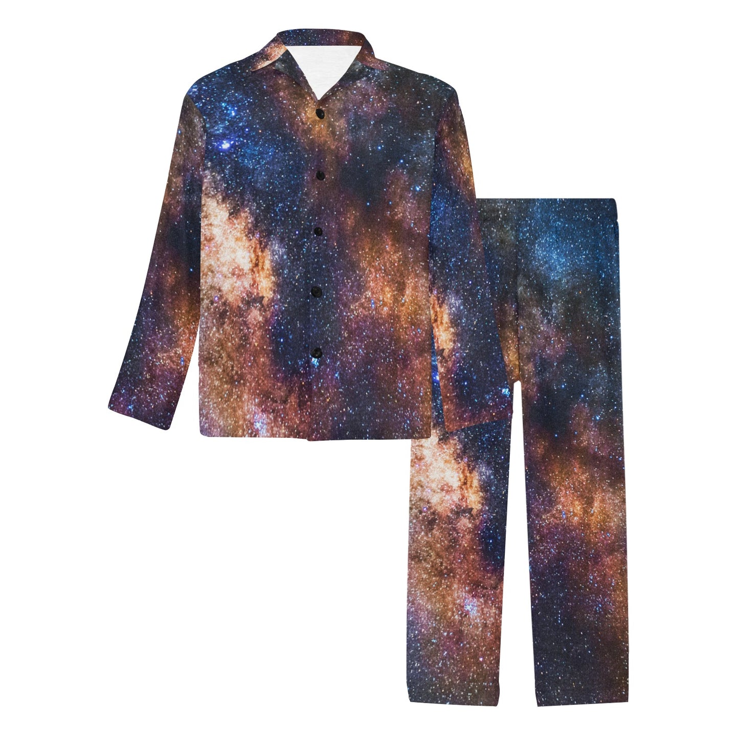Celestial Milky way Galaxy Men's Long Pajama Set