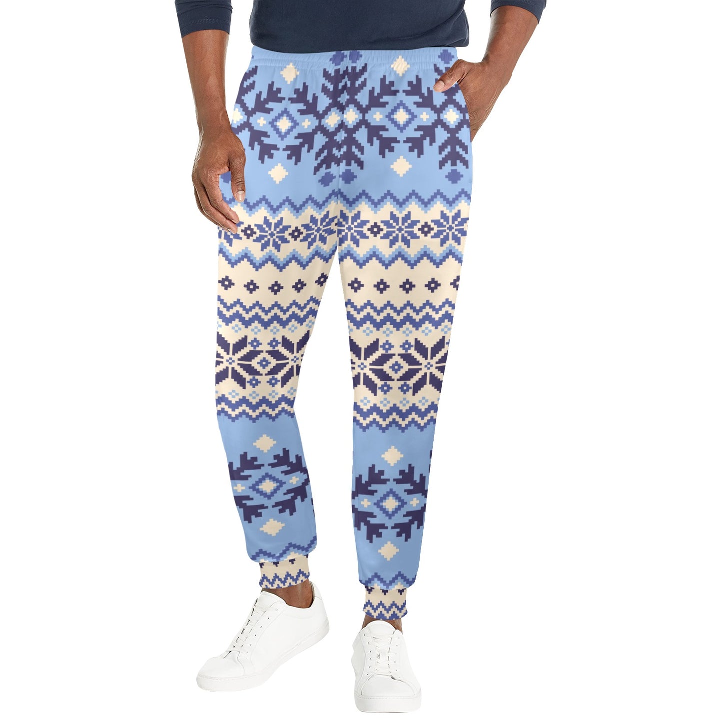 Nordic Pattern Print Design A03 Men's Casual Track Pants