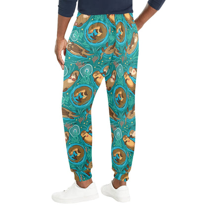 Sea Otter Pattern Print Design 01 Men's Casual Track Pants