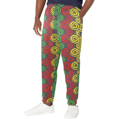 Rastafarian Pattern Print Design A05 Men's Casual Track Pants