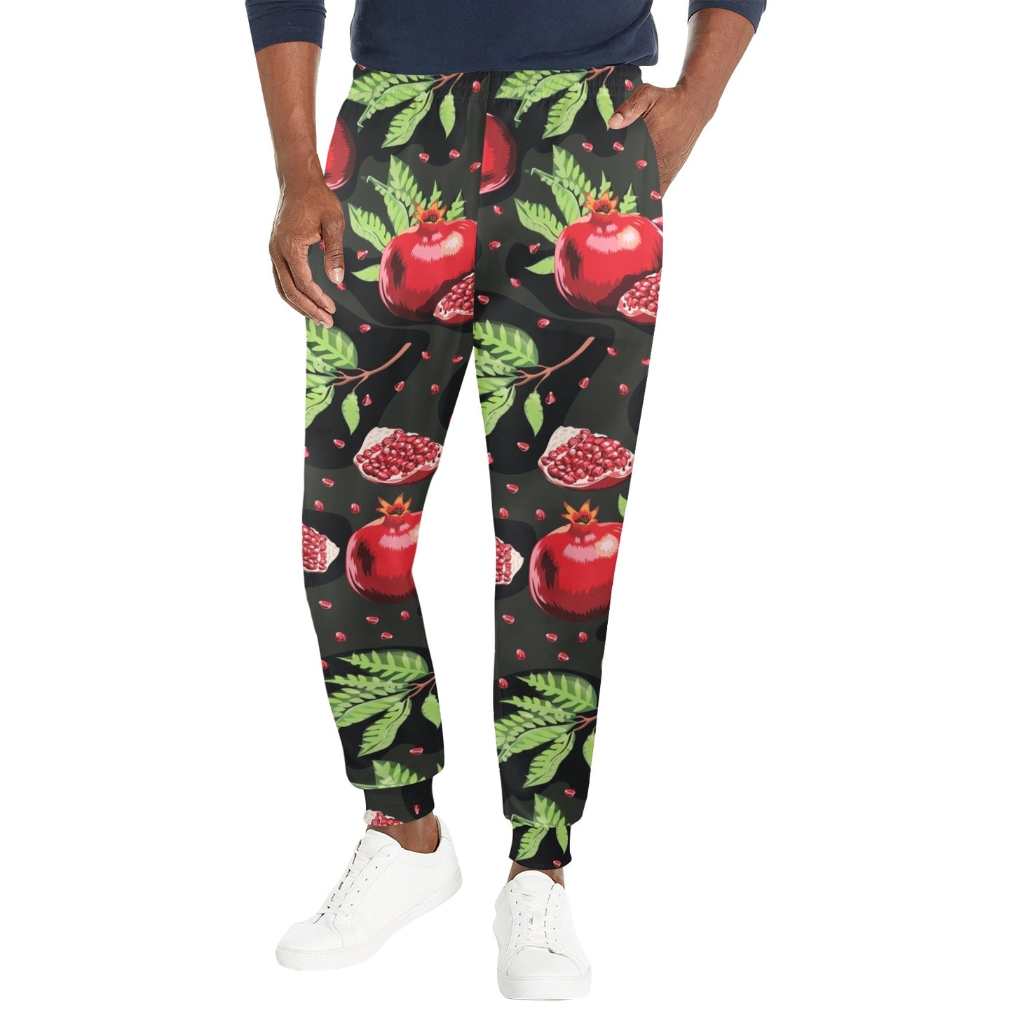 Pomegranate Pattern Print Design PG06 Men's Casual Track Pants