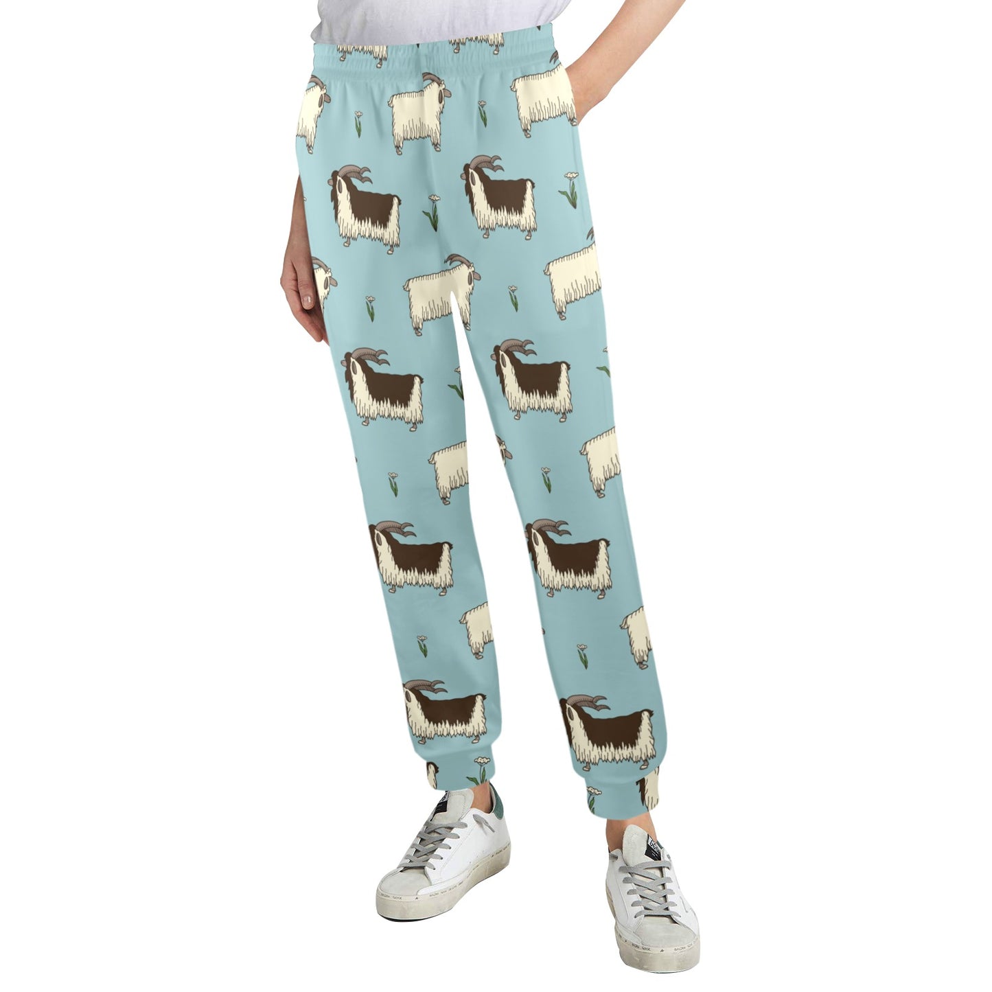 Goat Pattern Print Design 02 Women's Casual Track Pants