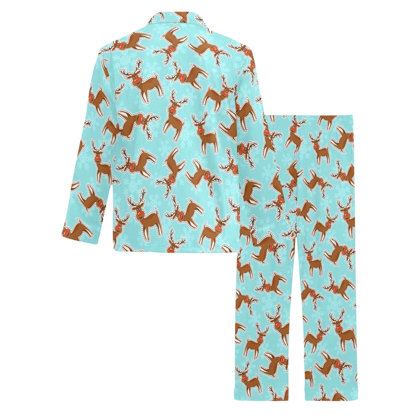 Reindeer Print Design LKS403 Men's Long Pajama Set