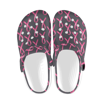 Breast Cancer Awareness Pattern Unisex Clogs Shoes