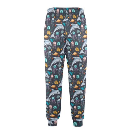 Underwater Dolphin Print Design LKS304 Men's Casual Track Pants