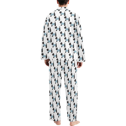 Scottish Terriers Print Design LKS3012 Men's Long Pajama Set