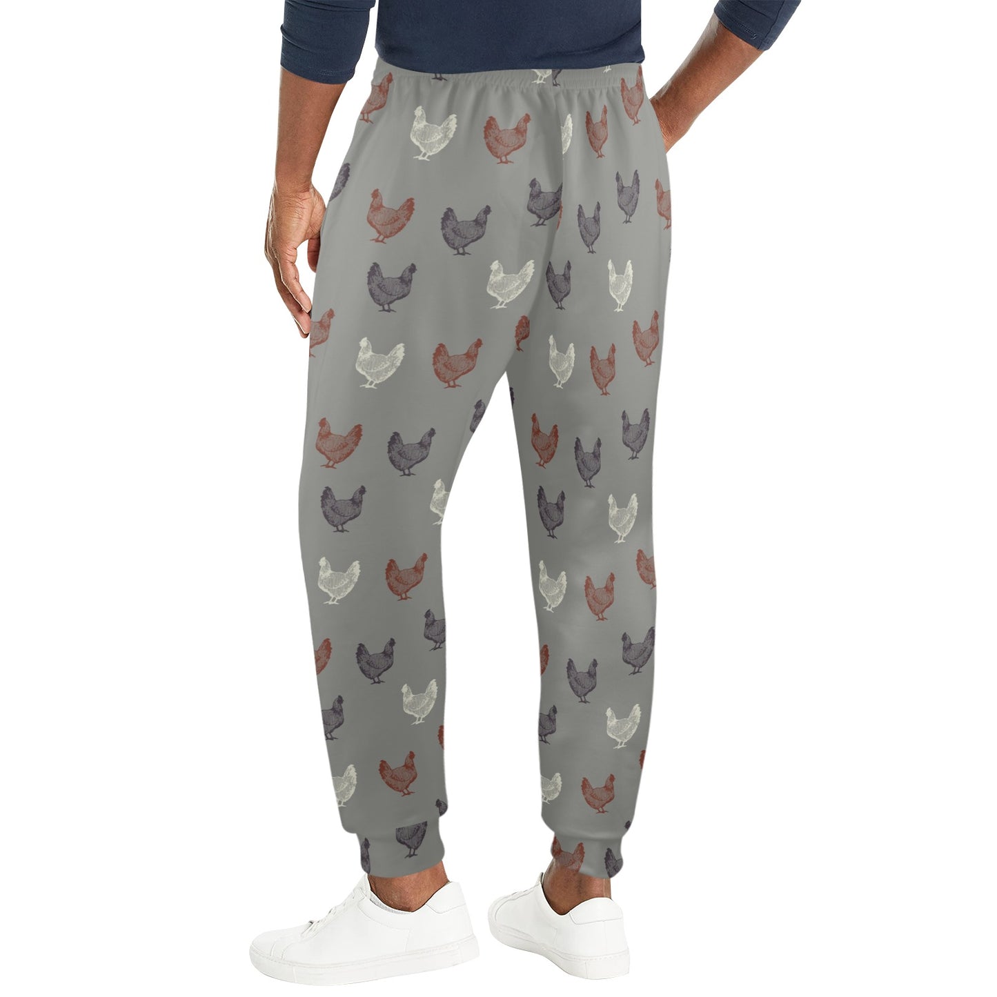 Chicken Pattern Print Design 01 Men's Casual Track Pants