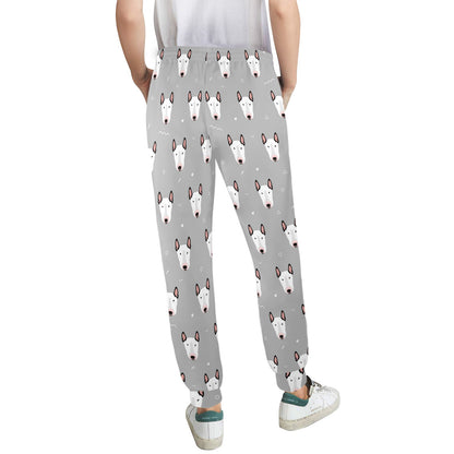 Bull Terrier Head Print Pattern Women's Casual Track Pants