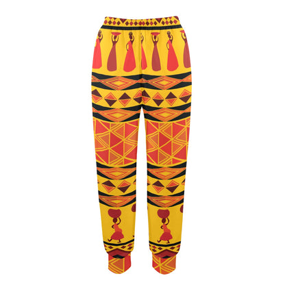 African Pattern Print Design 01 Women's Casual Track Pants