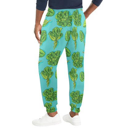Spinach Print Design LKS301 Men's Casual Track Pants