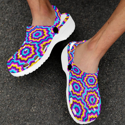 Optical illusion Techno Movement Unisex Clogs Shoes