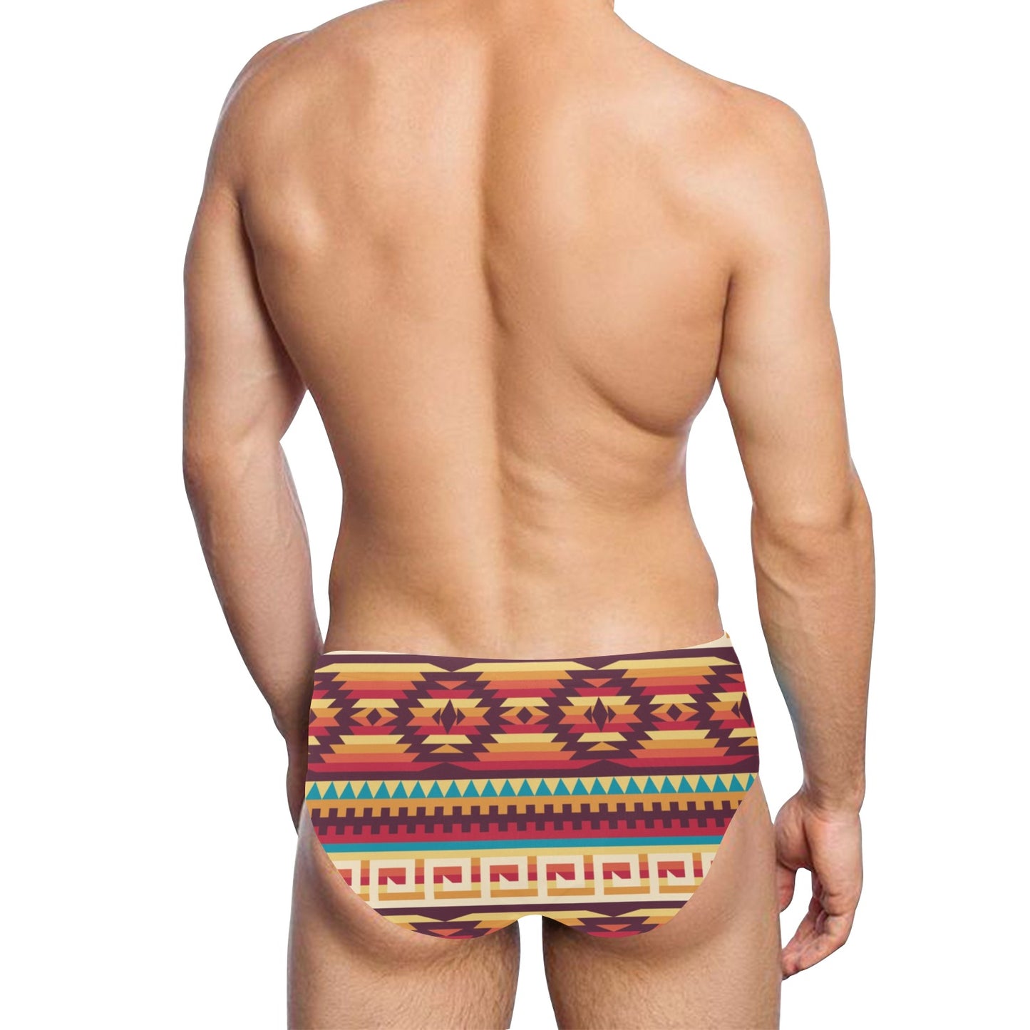 Tribal Aztec Vintage Men's Swimming Briefs