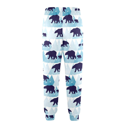 Bear Pattern Print Design BE01 Men's Casual Track Pants
