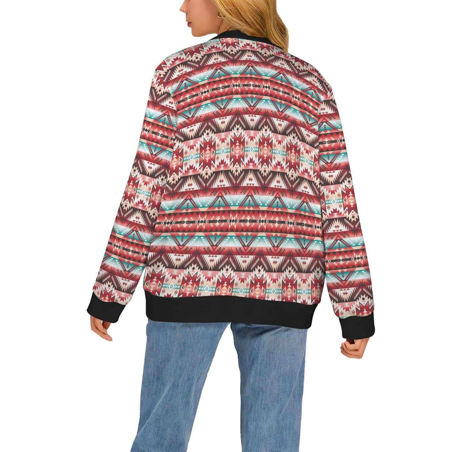 Aztec Western Style Print Pattern Women's Cardigan