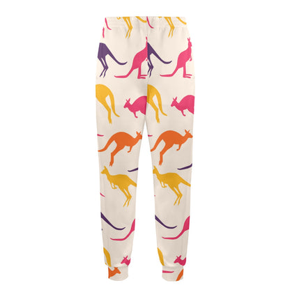 Kangaroos Pattern Print Design 01 Men's Casual Track Pants