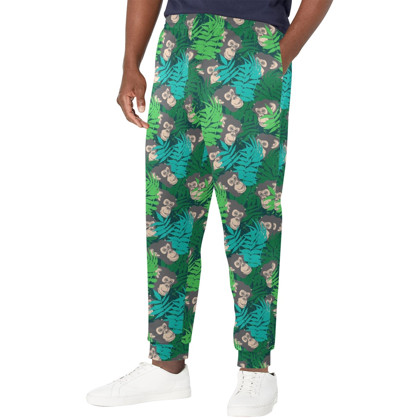 Chimpanzee Pattern Print Design 01 Men's Casual Track Pants