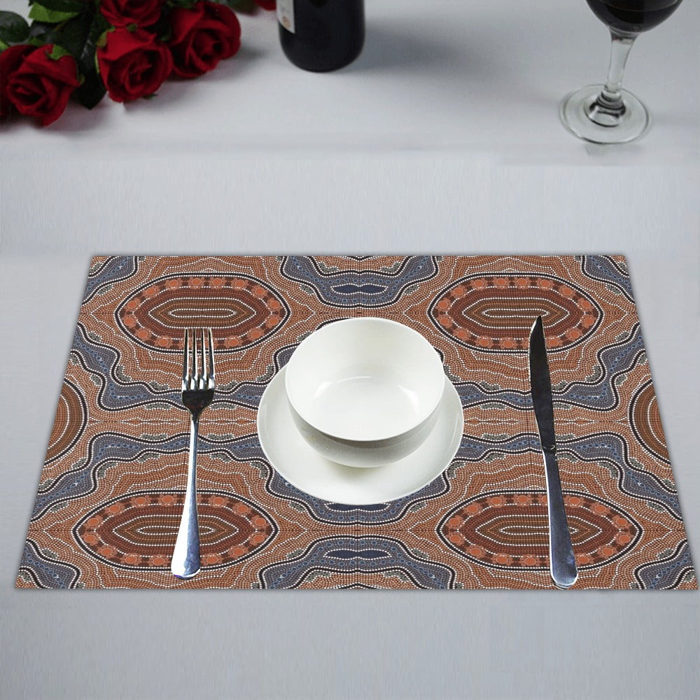 Aboriginal Pattern Print Design 01 Placemats