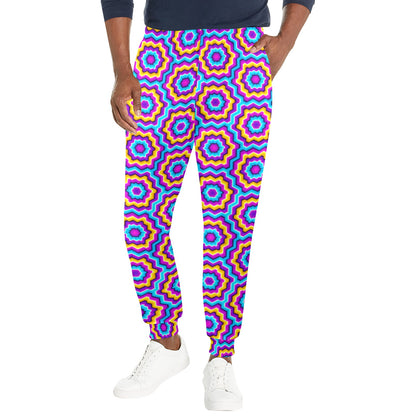 Optical illusion Techno Movement Men's Casual Track Pants