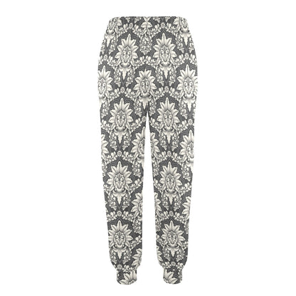 Damask Elegant Print Pattern Women's Casual Track Pants