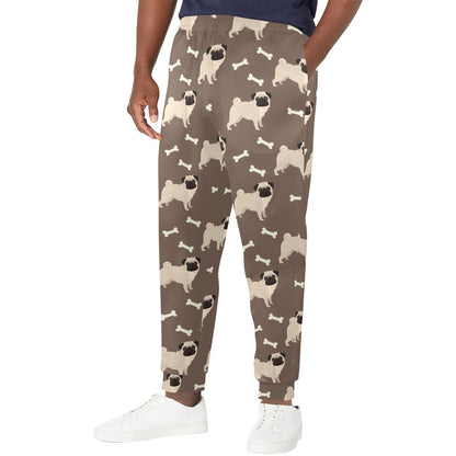 Pug Pattern Print Design A02 Men's Casual Track Pants