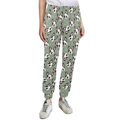 Boston Terrier Pattern Print Design 05 Women's Casual Track Pants