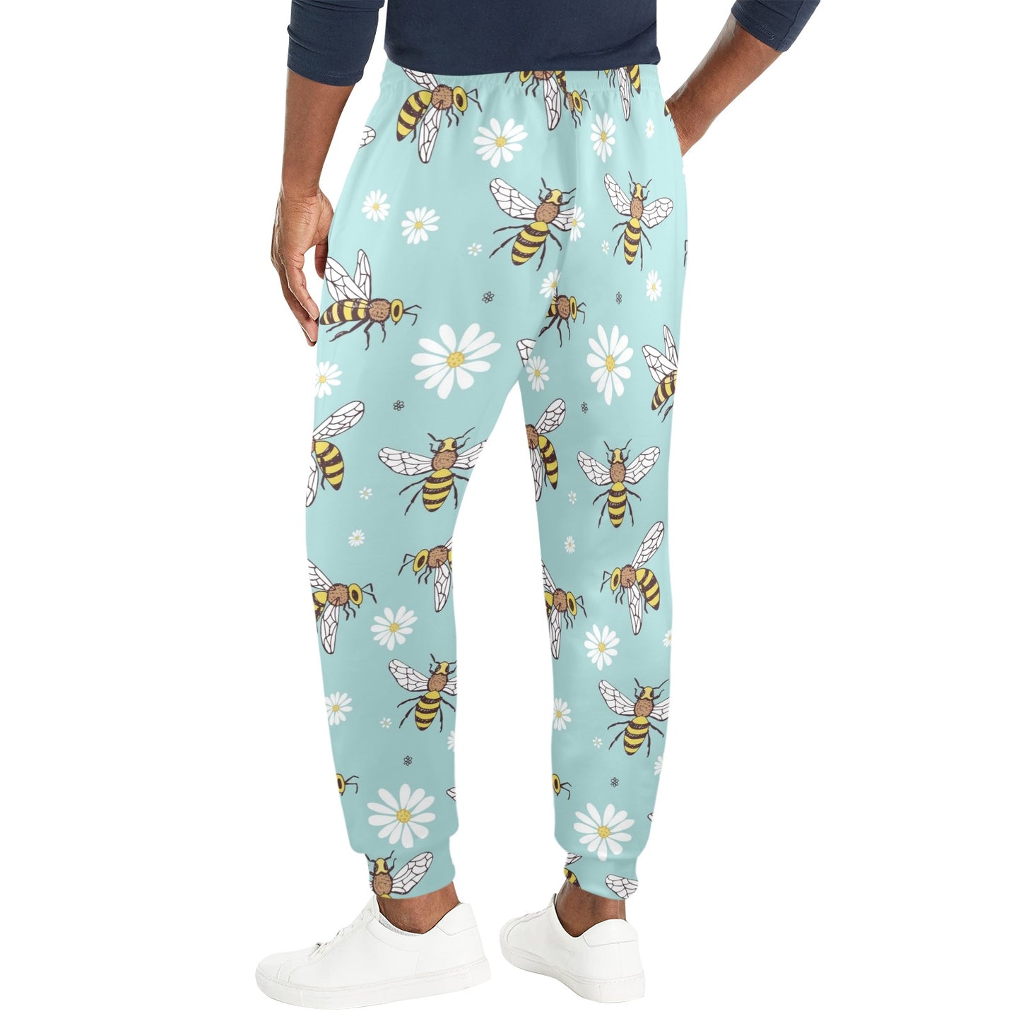 Bee Pattern Print Design BEE010 Men's Casual Track Pants