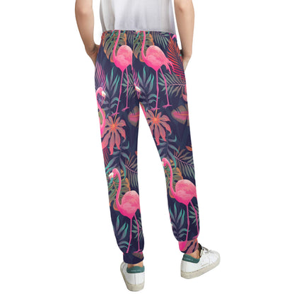 Flamingo Tropical Pattern Women's Casual Track Pants