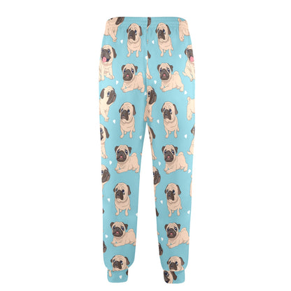 Pug Pattern Print Design A03 Men's Casual Track Pants