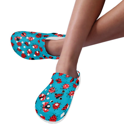 Ladybug Action Print Pattern Unisex Clogs Shoes