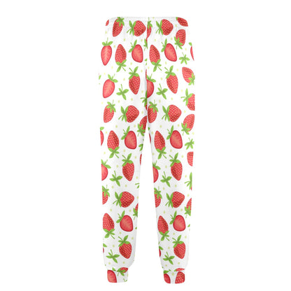Strawberry Pattern Print Design SB07 Men's Casual Track Pants