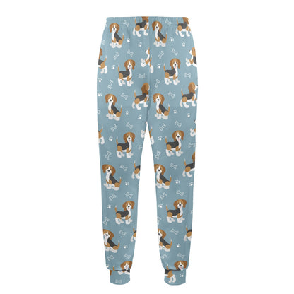 Beagle Pattern Print Design 02 Men's Casual Track Pants