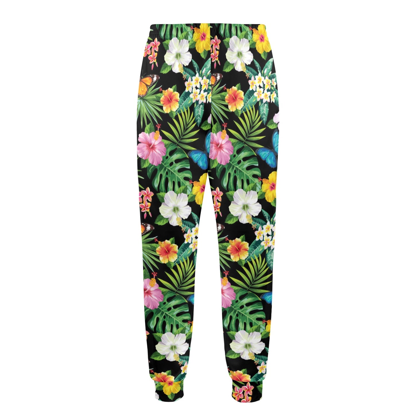 Hibiscus With Butterfly Print Design LKS305 Men's Casual Track Pants