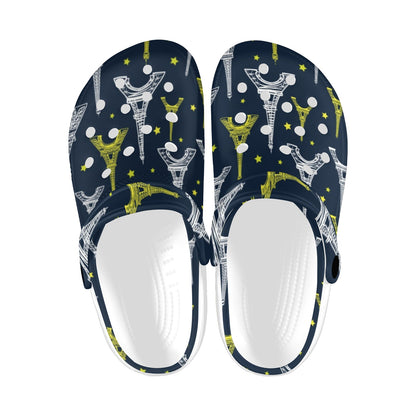 Eiffel Tower Star Print Unisex Clogs Shoes
