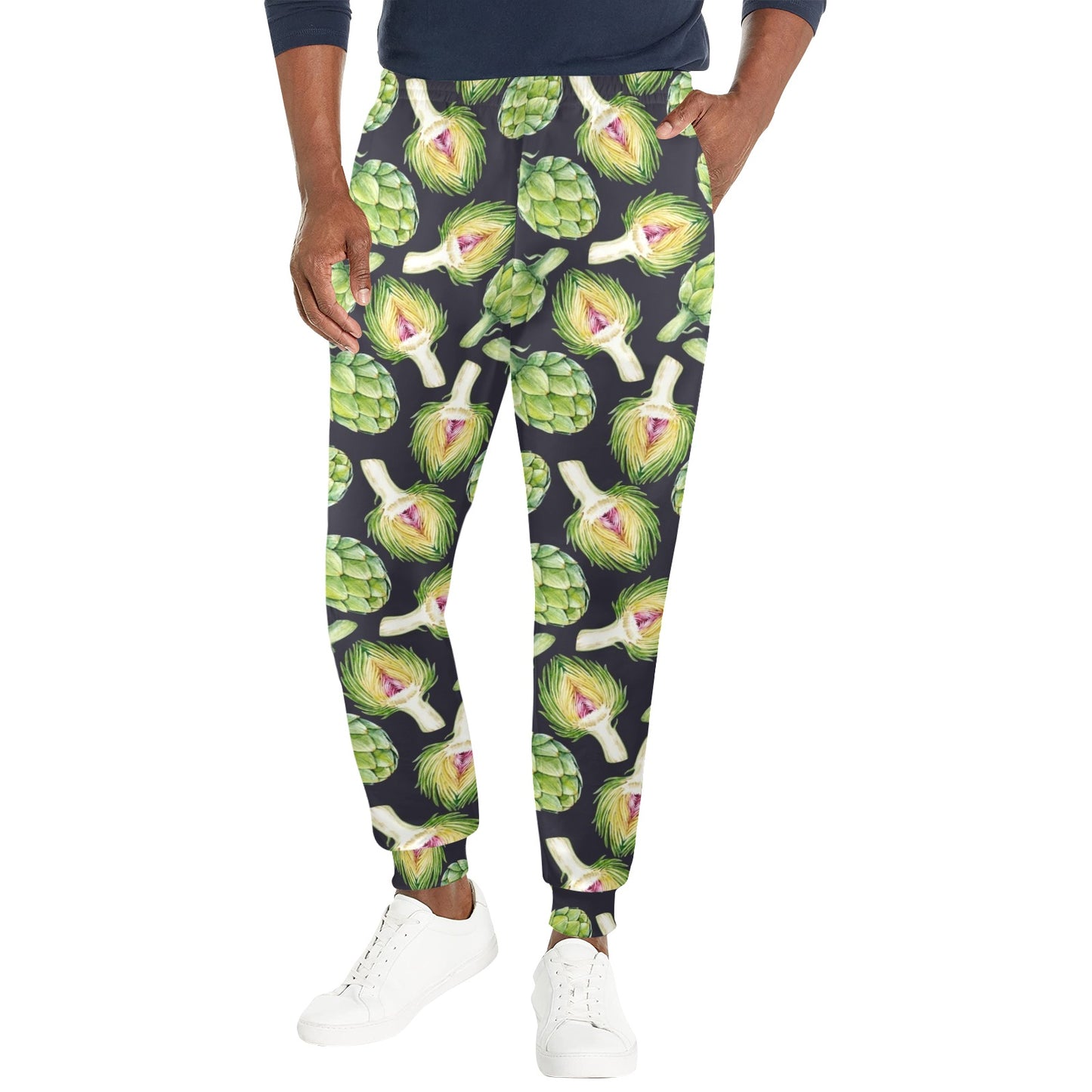 Artichoke Pattern Print Design 01 Men's Casual Track Pants
