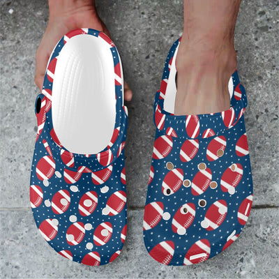 American Football Star Design Pattern Unisex Clogs Shoes