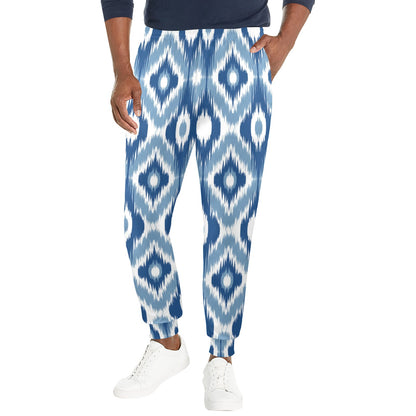 Ikat Pattern Print Design 03 Men's Casual Track Pants