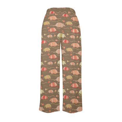 Armadillo Pattern Print Design 04 Women's Wide Leg Lounge Pants