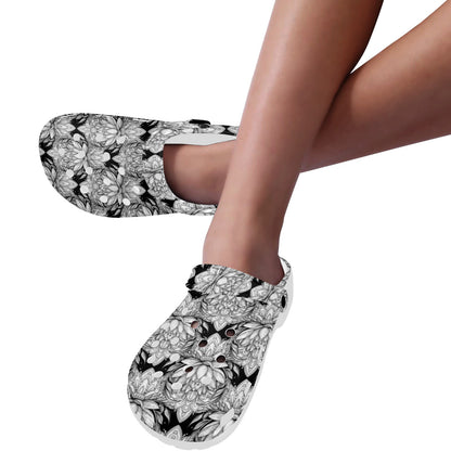 Lotus Mandala Print Pattern Unisex Clogs Shoes