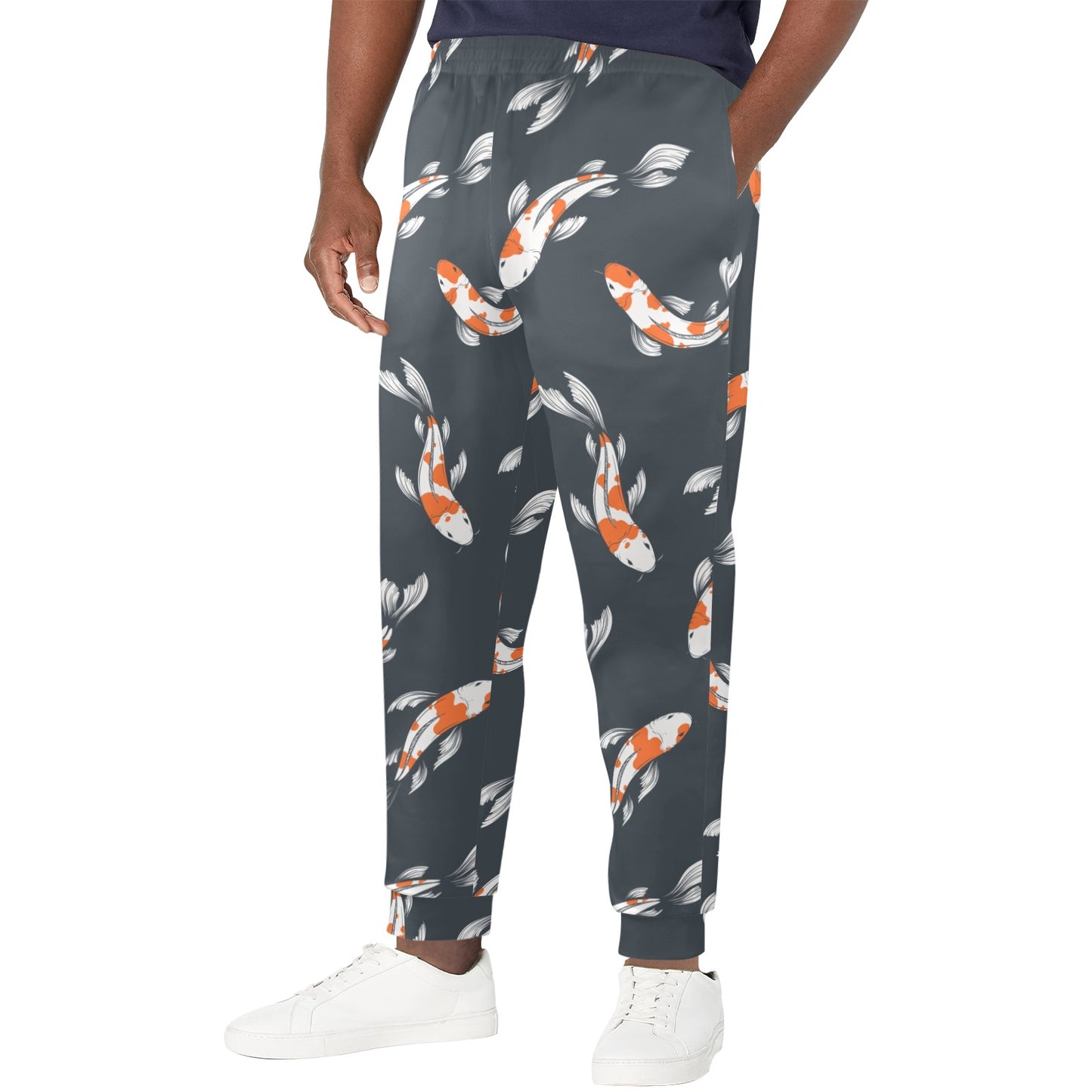 KOI Fish Pattern Print Design 04 Men's Casual Track Pants