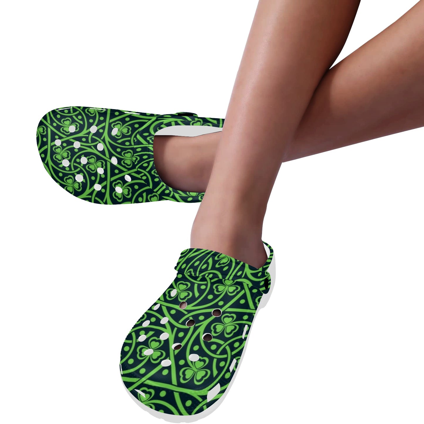Shamrock Themed Print Unisex Clogs Shoes