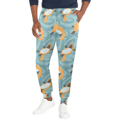 Platypus Pattern Print Design A01 Men's Casual Track Pants