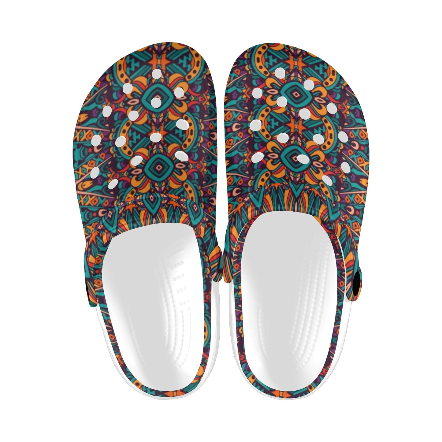 Ethnic Style Print Pattern Unisex Clogs Shoes
