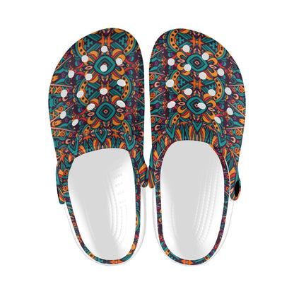 Ethnic Style Print Pattern Unisex Clogs Shoes