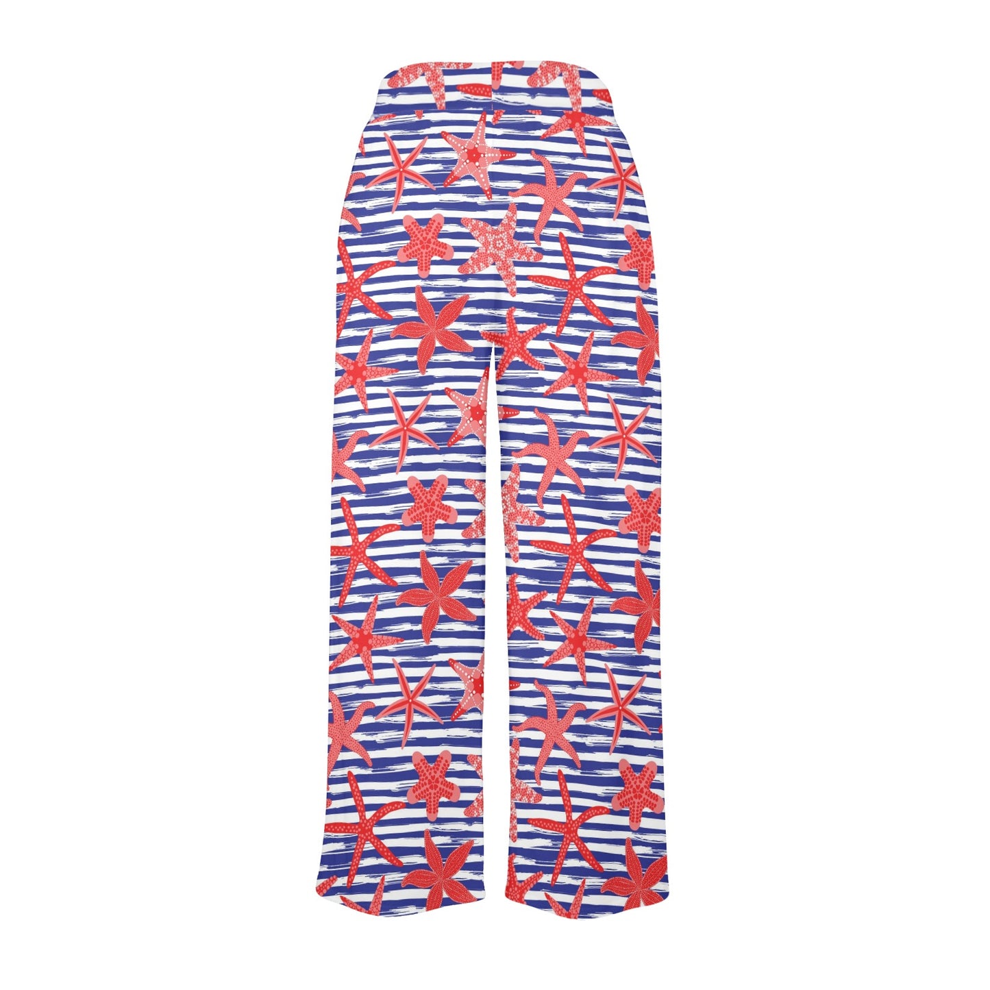 Starfish Print Design LKS401 Women's Wide Leg Lounge Pants