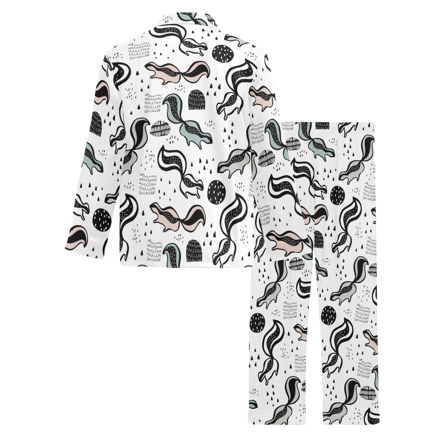 Skunk Print Design LKS303 Men's Long Pajama Set