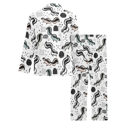 Skunk Print Design LKS303 Men's Long Pajama Set
