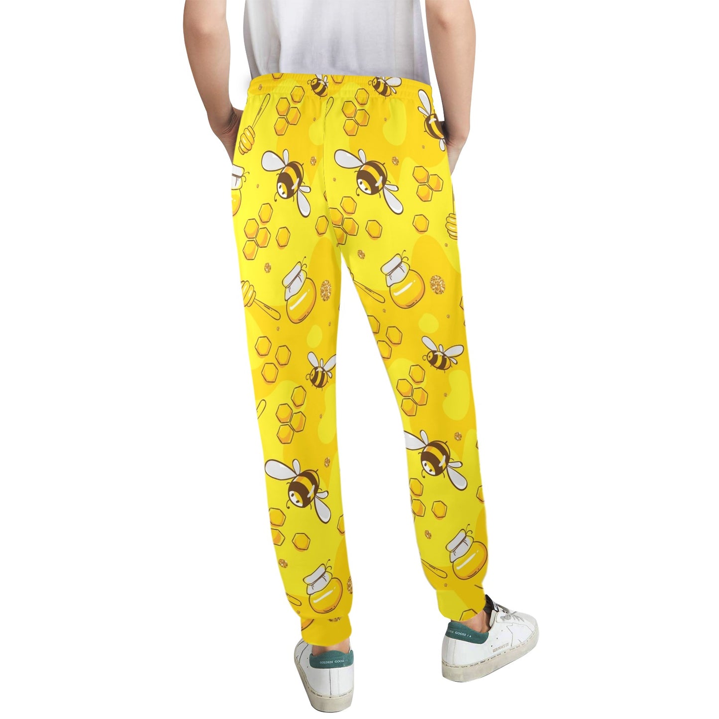 Bee Pattern Print Design BEE01 Women's Casual Track Pants